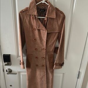 Bebe Tan Double-Breasted Women's Coat